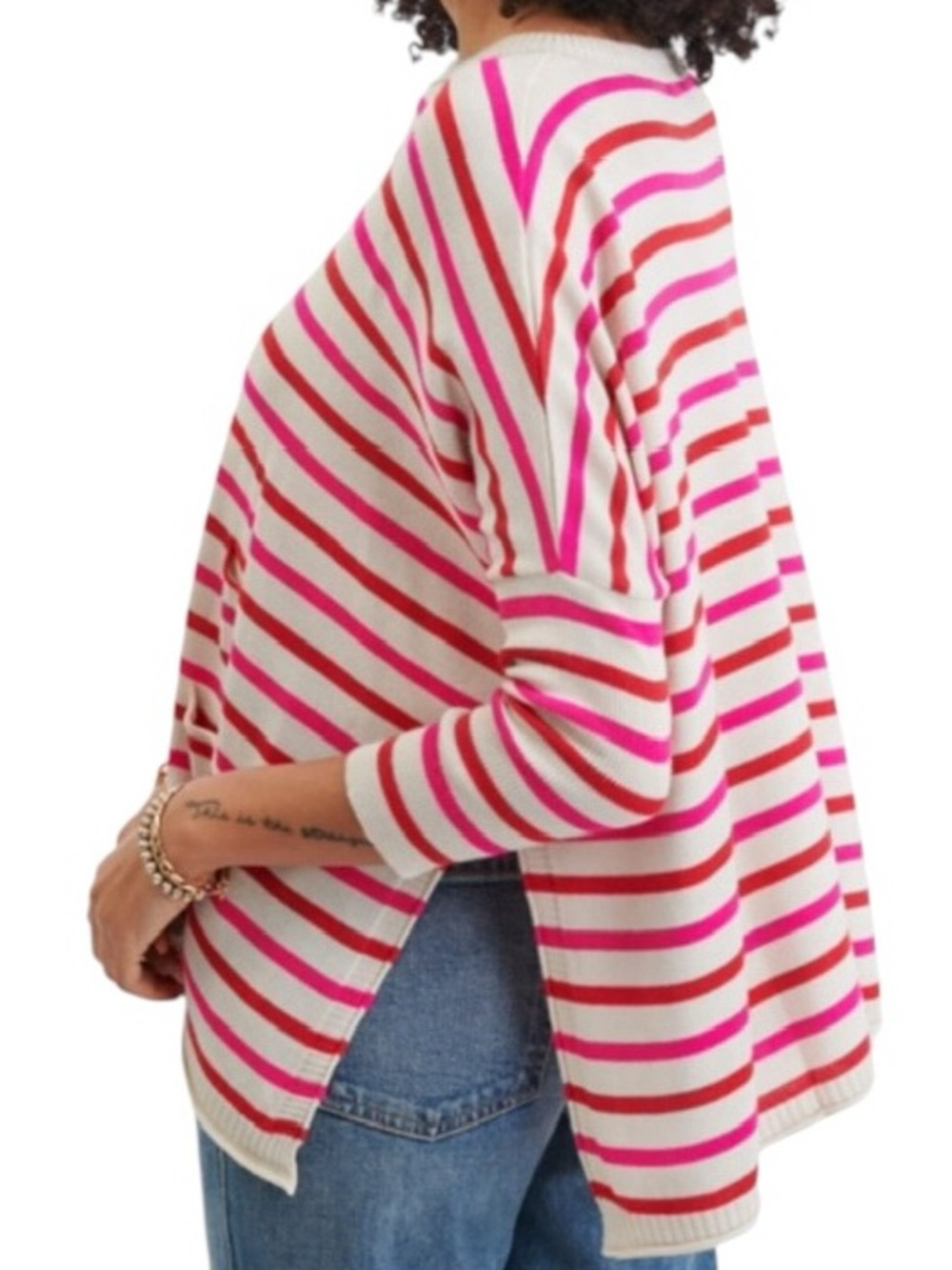 MERSEA Catalina Crewneck Sweater in Poppy Stripe OS - Picture 11 of 11